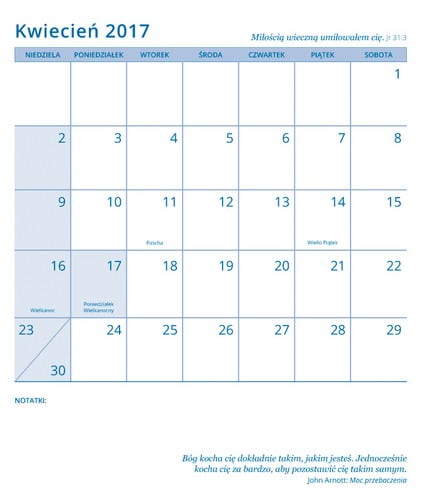 Kalendarzyk dwuletni 2017-2018